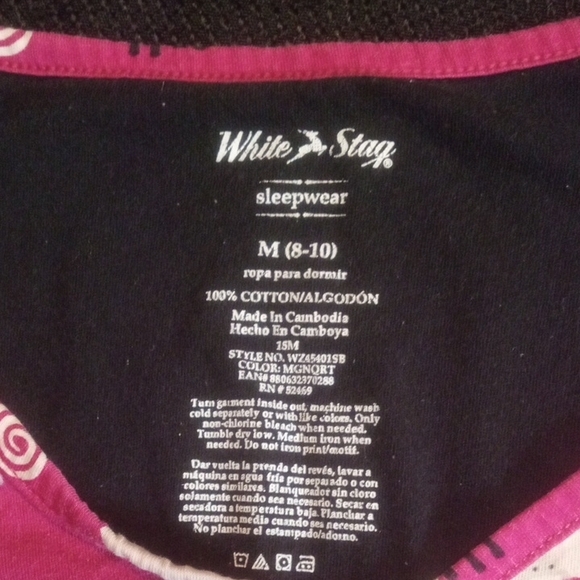 White Stag Pink Sleepwear Top - Picture 2 of 6